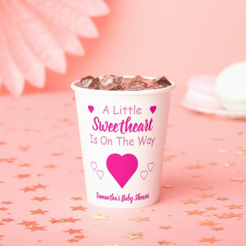 Little Sweetheart Baby Shower Paper Cups