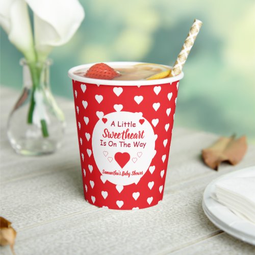 Little Sweetheart Baby Shower Paper Cups