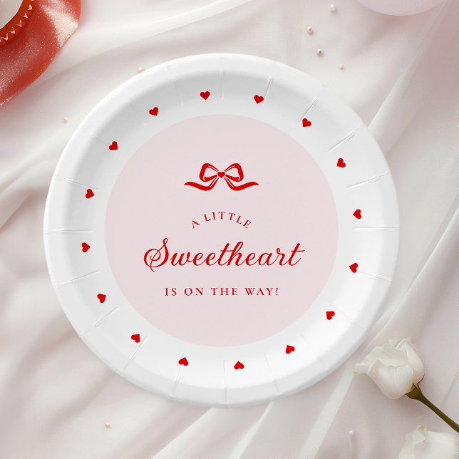 Little Sweetheart Baby Shower Paper Plates (Creator Uploaded)