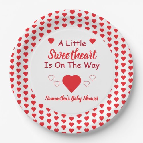 Little Sweetheart Baby Shower Paper Plates