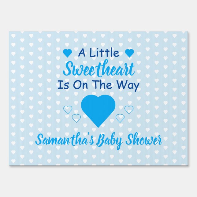 Little Sweetheart Baby Shower Sign (Front)