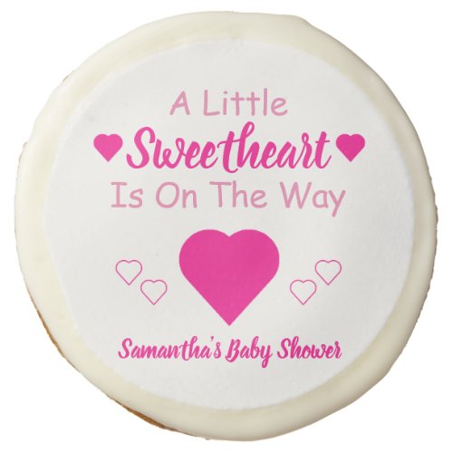 Little Sweetheart Baby Shower Sugar Cookie