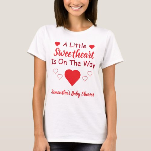 Little Sweetheart Baby Shower T_Shirt