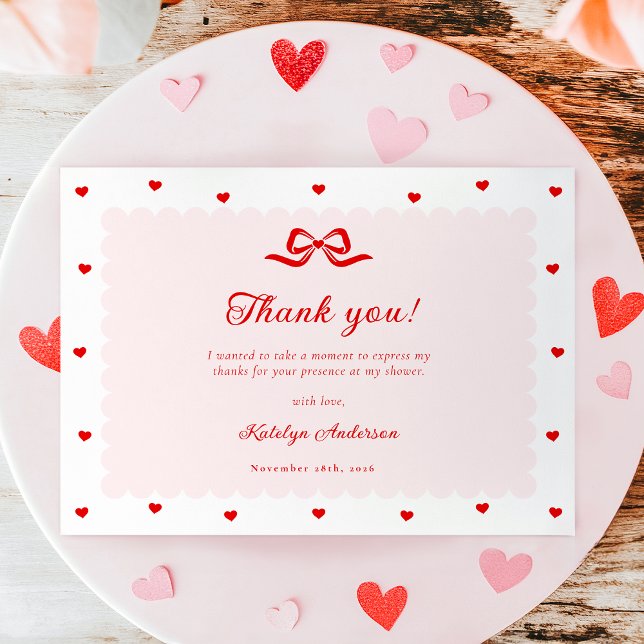 Little Sweetheart Baby Shower Thank You Card (Little Sweetheart Baby Shower Thank You Card)