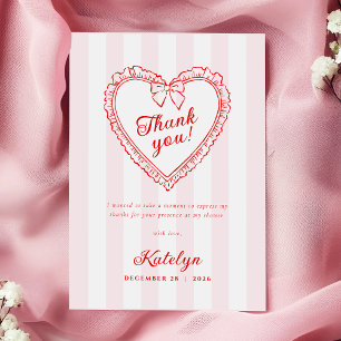 Little Sweetheart Baby Shower Thank You Card