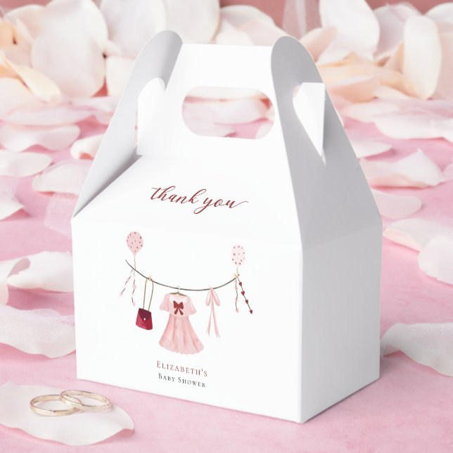 Little Sweetheart Baby Shower Valentine Custom Favor Boxes (Wedding)