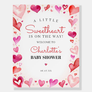 Little Sweetheart Baby Shower Welcome Sign
