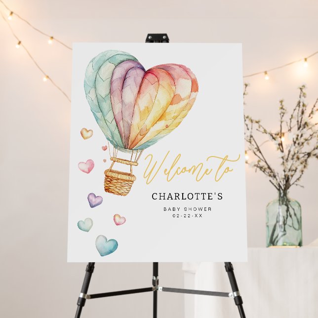 Little Sweetheart Baby Shower Welcome Sign (In Situ (Stand))