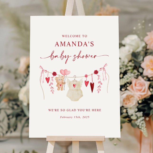 Little Sweetheart Baby Shower Welcome Sign (Creator Uploaded)
