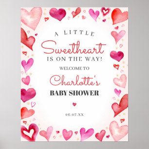 Little Sweetheart Baby Shower Welcome Sign