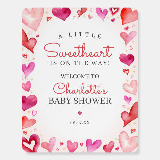 Little Sweetheart Baby Shower Welcome Sign