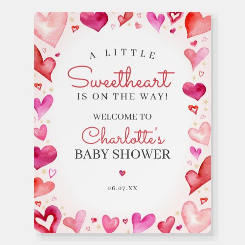 Little Sweetheart Baby Shower Welcome Sign