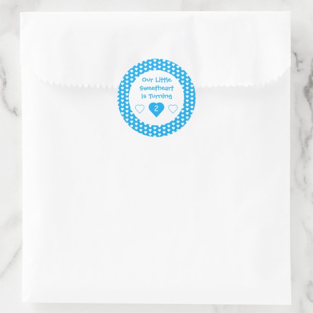Little Sweetheart Birthday Classic Round Sticker (Bag)