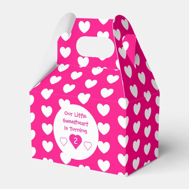 Little Sweetheart Birthday Favor Boxes (Front Side)