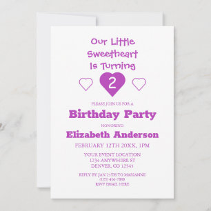 Little Sweetheart Birthday Invitation