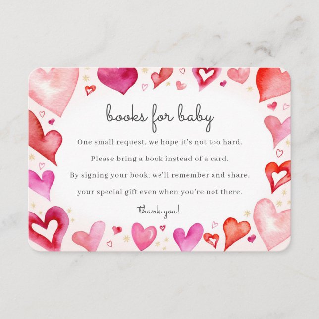 Little Sweetheart Books For Baby Card (Front)