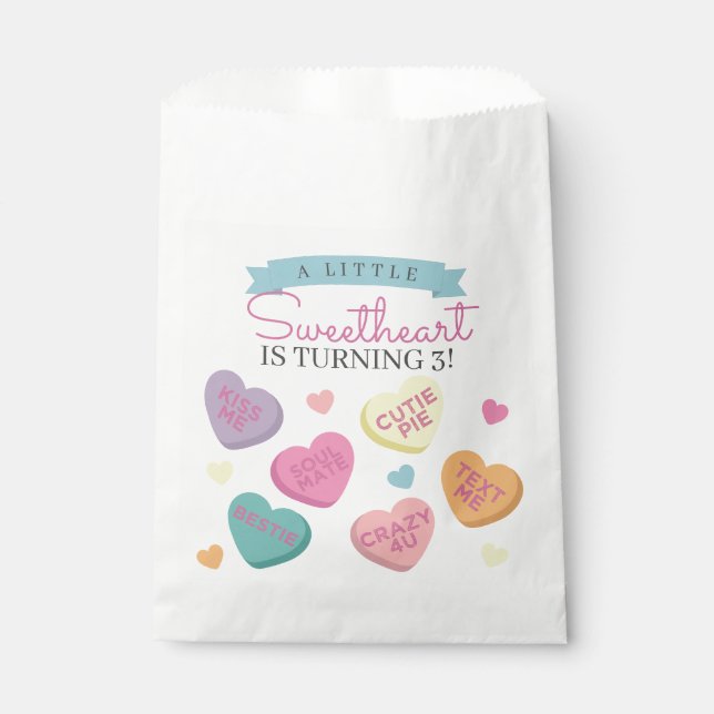 Little Sweetheart Candy Birthday Party Favor Bag (Front)