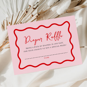 Little Sweetheart Diaper Raffle Girl Baby Shower Enclosure Card