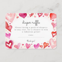 Little Sweetheart Diaper Raffle Invitation Insert