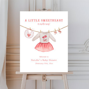 Little Sweetheart Dress Valentine Baby Shower Foam Board