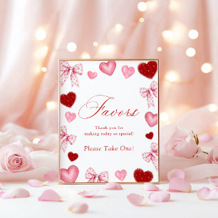 Little Sweetheart Favors Sign Valentines Day Baby
