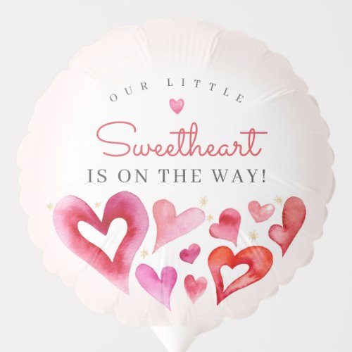 Little Sweetheart February Baby Shower Balloon