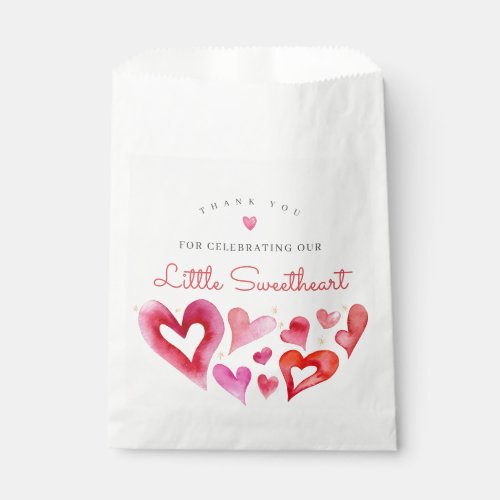 Little Sweetheart February Baby Shower Favor Bag