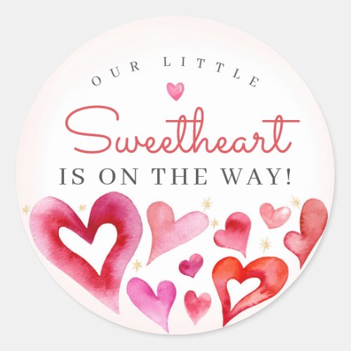 Little Sweetheart February Party Classic Round Sticker