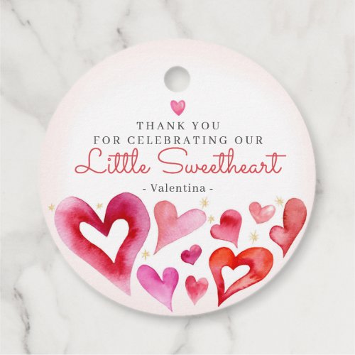 Little Sweetheart February Party Favor Tags