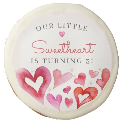 Little Sweetheart February Party Sugar Cookie