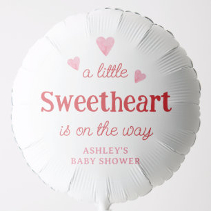 Little Sweetheart Girl Baby Shower Heart Balloon