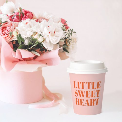 Little Sweetheart Girl First Birthday Paper Cups