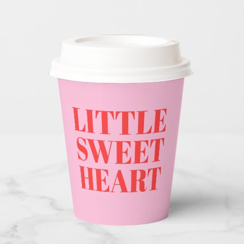 Little Sweetheart Girl First Birthday Paper Cups