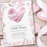 Little Sweetheart Heart and Flowers Baby Shower Invitation