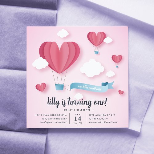 Little Sweetheart Kids Birthday Party Invitation