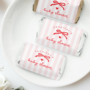 Little Sweetheart Pink Red Valentines Baby Shower Hershey's Miniatures