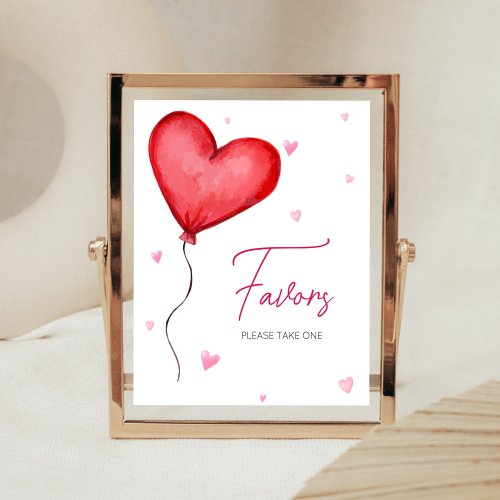 Little Sweetheart Red Valentine Favors Poster