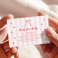 Little Sweetheart Stripes Bow Books for Baby Card
