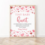 Little Sweetheart Tiny Baby Hunt Baby Shower Game Poster at Zazzle