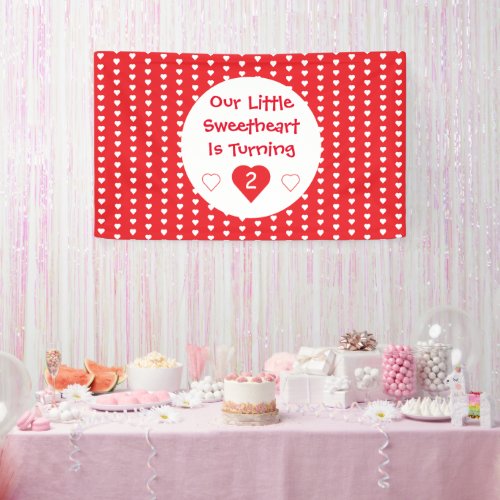 Little Sweetheart Toddler Birthday Banner