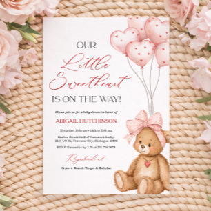 Little Sweetheart Valentine Baby Shower Invitation