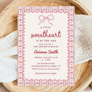 Little Sweetheart Valentine Baby Shower Invitation
