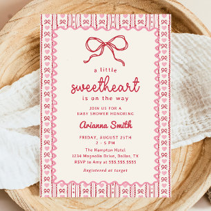 Little Sweetheart Valentine Baby Shower Invitation