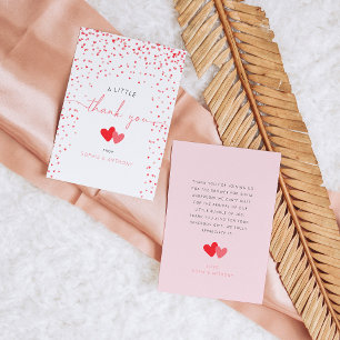 Little Sweetheart Valentine Baby Shower Thank You Card