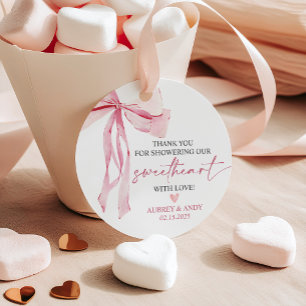 Little Sweetheart Valentine Baby Shower Thank You Favor Tags