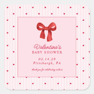 Little Sweetheart Valentine CoquettePaper Napkin Square Sticker