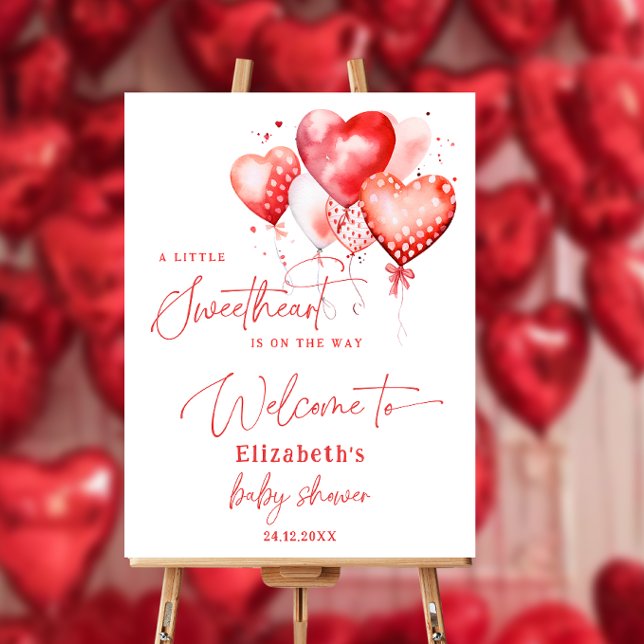 Little Sweetheart Valentine Day Baby Welcome Foam Board (Creator Uploaded)