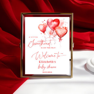 Little Sweetheart Valentine Day Baby Welcome Poster