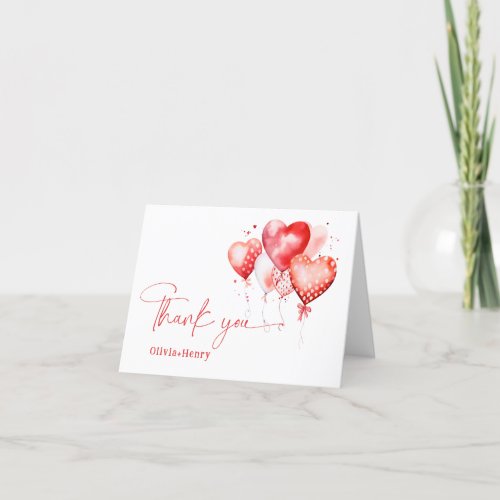 Little Sweetheart Valentine Day Cute Baby Shower Thank You Card