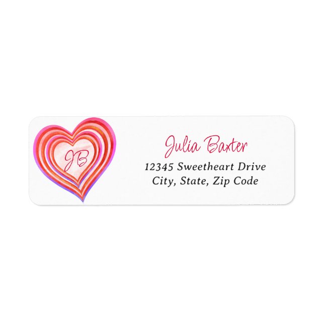 Little Sweetheart Valentine Watercolor Baby Shower Label (Front)